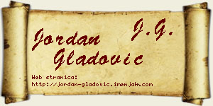 Jordan Gladović vizit kartica